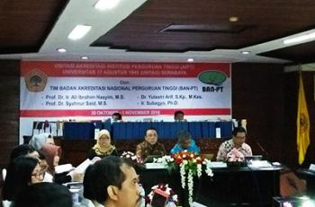 Visitasi Re-Akreditasi Institusi Perguruan Tinggi UNTAG Surabaya