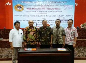 Teknik Industri UNTAG Surabaya Lakukan MOU dengan ISTMI