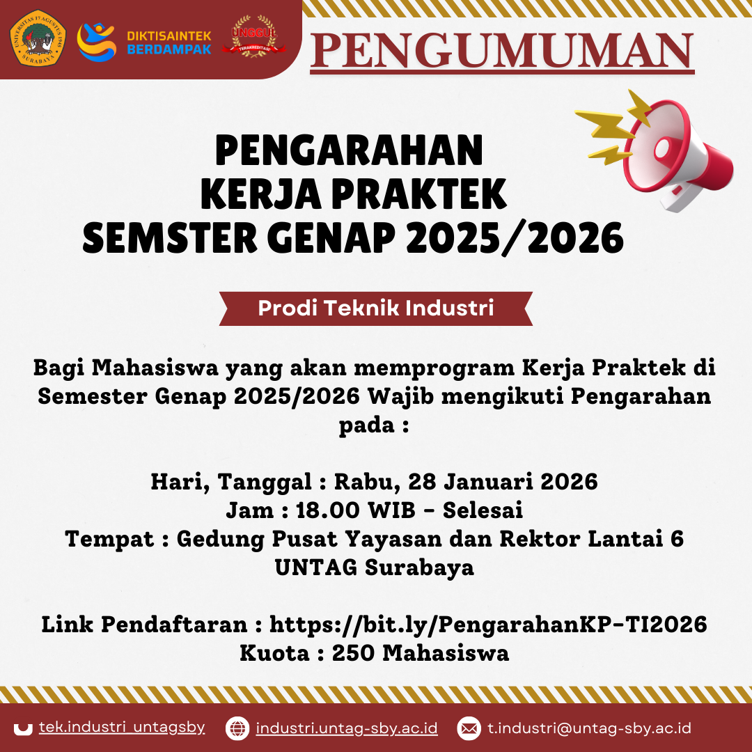PENGARAHAN KERJA PRAKTEK SEMESTER GENAP 2025/2026