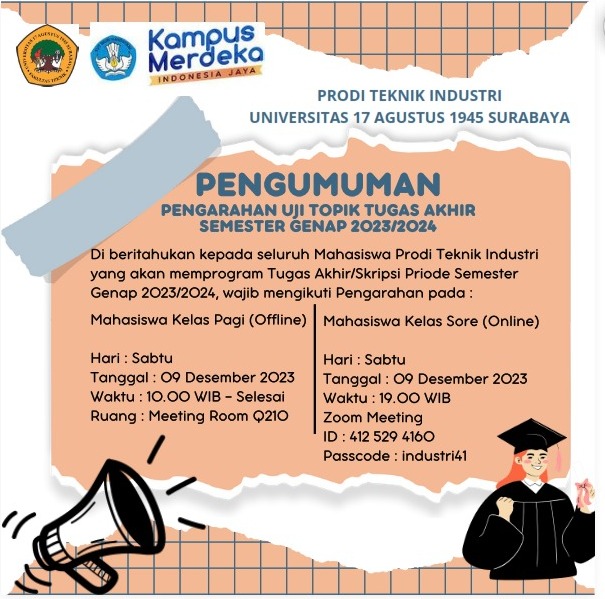 PENGARAHAN UJI TOPIK PROGRAM TUGAS AKHIR SEMESTER GENAP 2023/2024