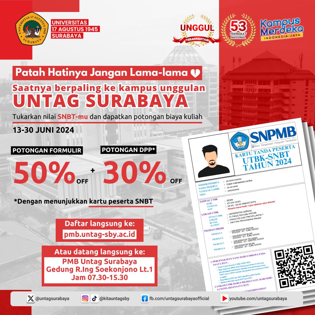 PROMO PENDAFTARAN 2024 BAGI YANG MEMPUNYAI KARTU SNBT 