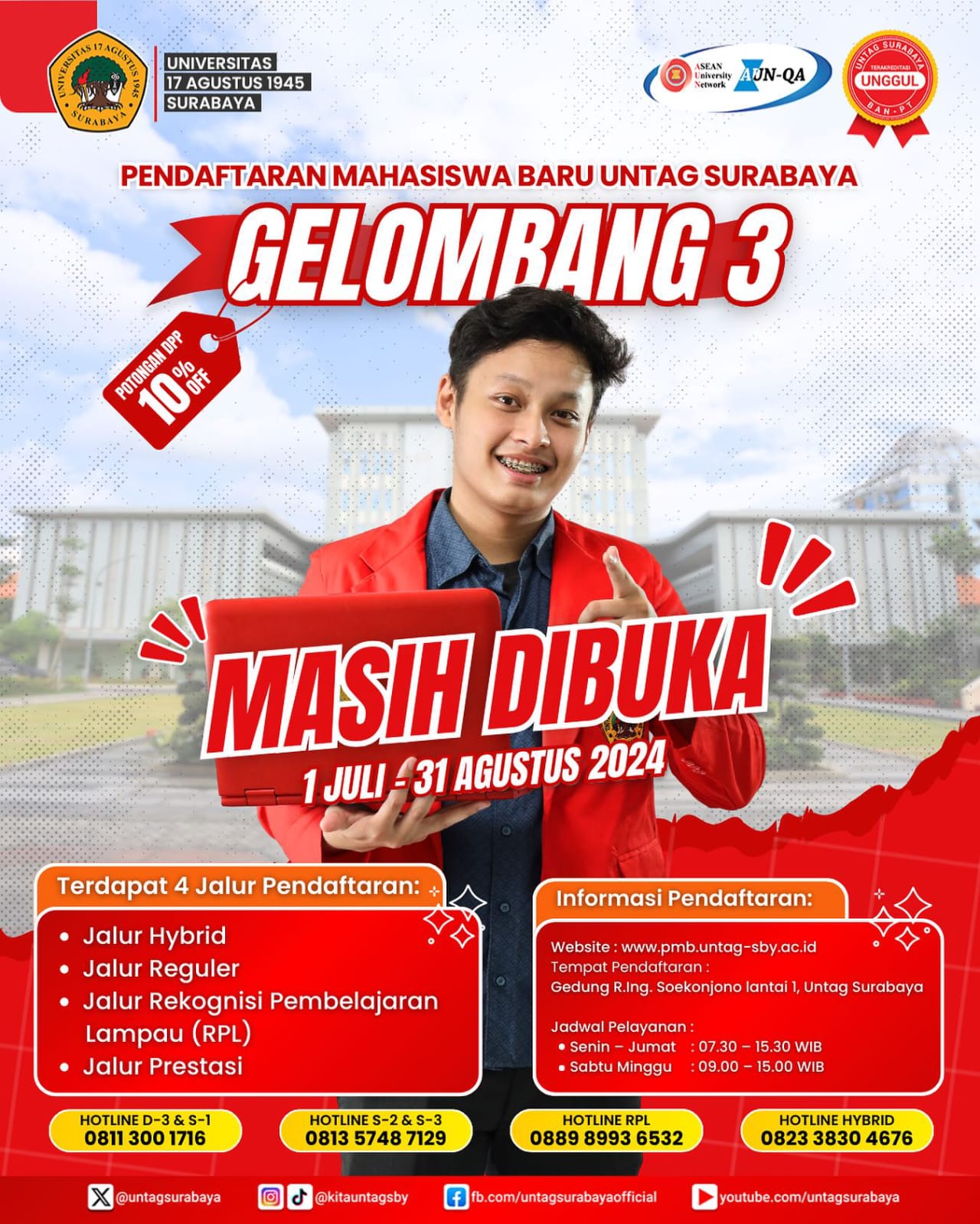 Pendaftaran Mahasiswa Baru Gelombang III Masih dibuka ??