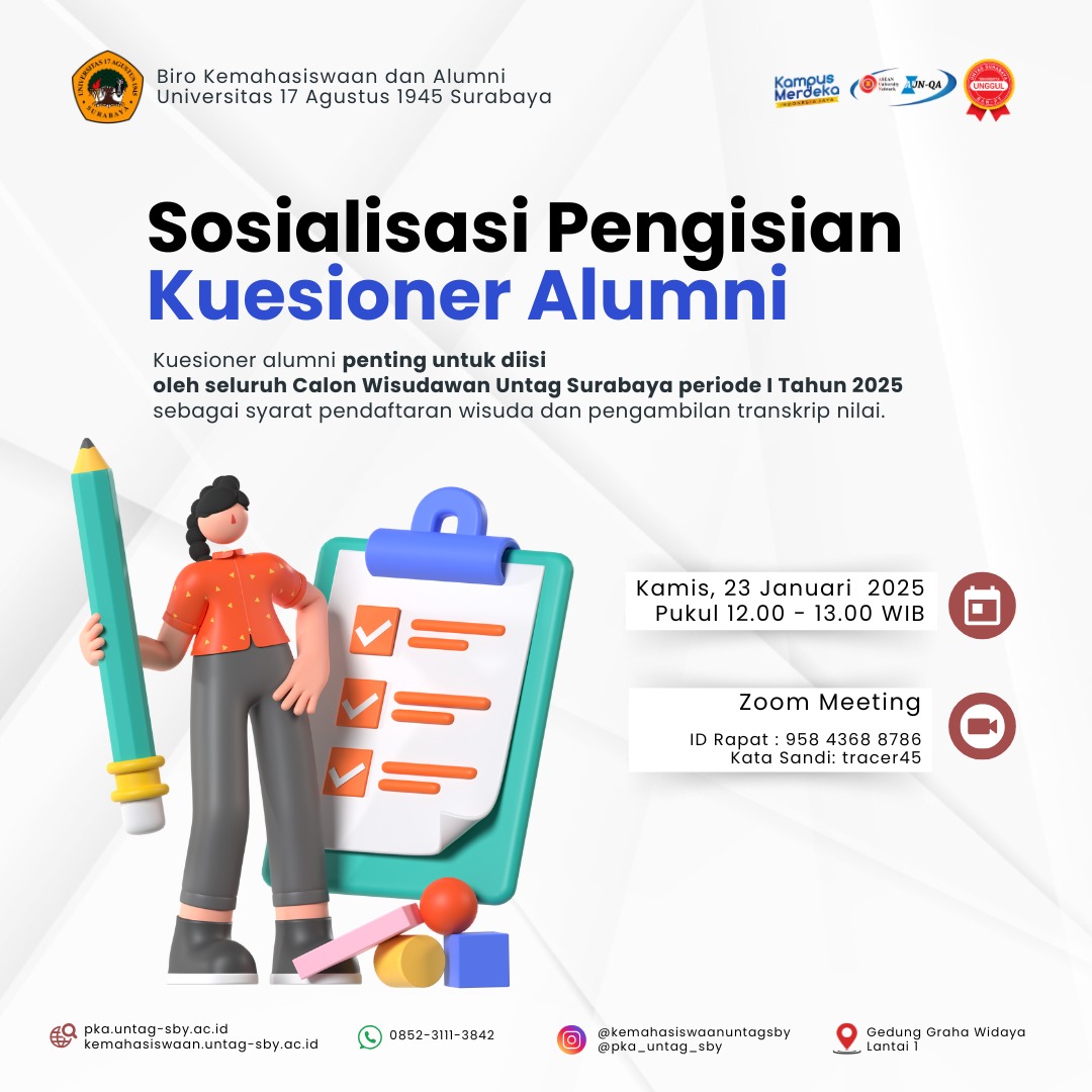 SOSIALISASI PENGISIAN KUESIONER ALUMNI UNTAG SURABAYA