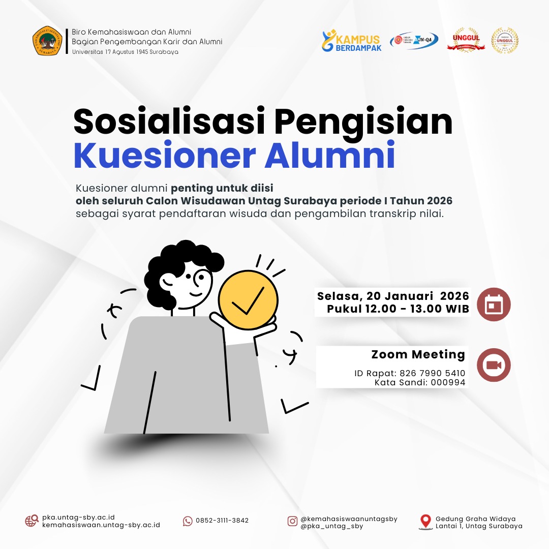 SOSIALISASI PENGISIAN KUESIONER ALUMNI UNTUK MAHASISWA WISUDA PERIODE GASAL 2025/2026