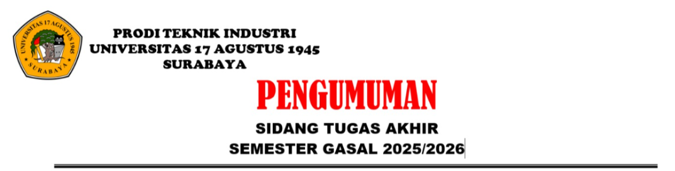 SYARAT PENDAFTARAN SIDANG TUGAS AKHIR PRIODE SEMESTER GASAL 2025/2026