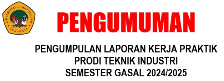 SYARAT PENGUMPULAN LAPORAN KERJA PRAKTIK SEMESTER GASAL 2024/2025